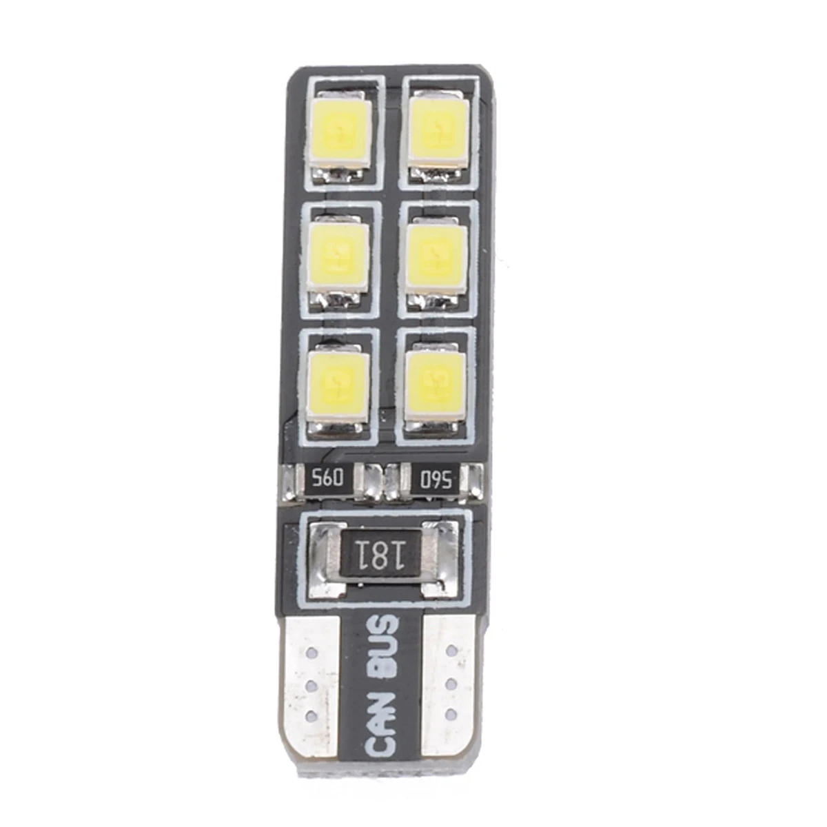 6Pcs/set White T10 194 168 2835 12LED Canbus Error Free Width Door Map Light Bulb License Plate Auto Lamps 12V