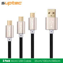 3 упак. 25 см 1 м 3 м кабеля micro USB быстрой зарядки шнур для Samsung Galaxy S7 S6 S5 s4 Xiaomi Huawei телефон синхронизации данных Зарядное устройство кабель