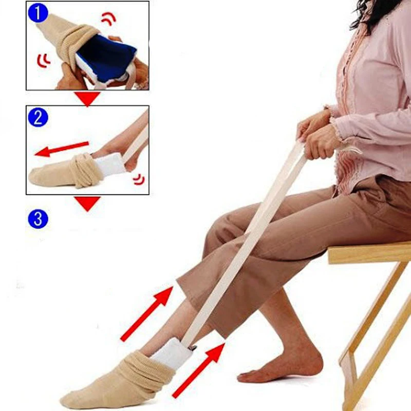 

Free Shipping Easy On Easy Off Sock Aid Kit Sock Helper Fast & Easy Slider Way To Put On Socks