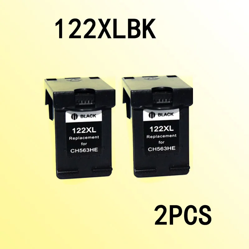 2 картриджи с черными чернилами совместимые 122 122xl DeskJet 1050/2050/2050s/D1010/1510/2540/4500|ink