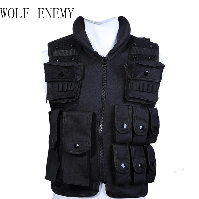 Tactical Vest Cool Mens Hunting Vest Outdoor Black Training Military