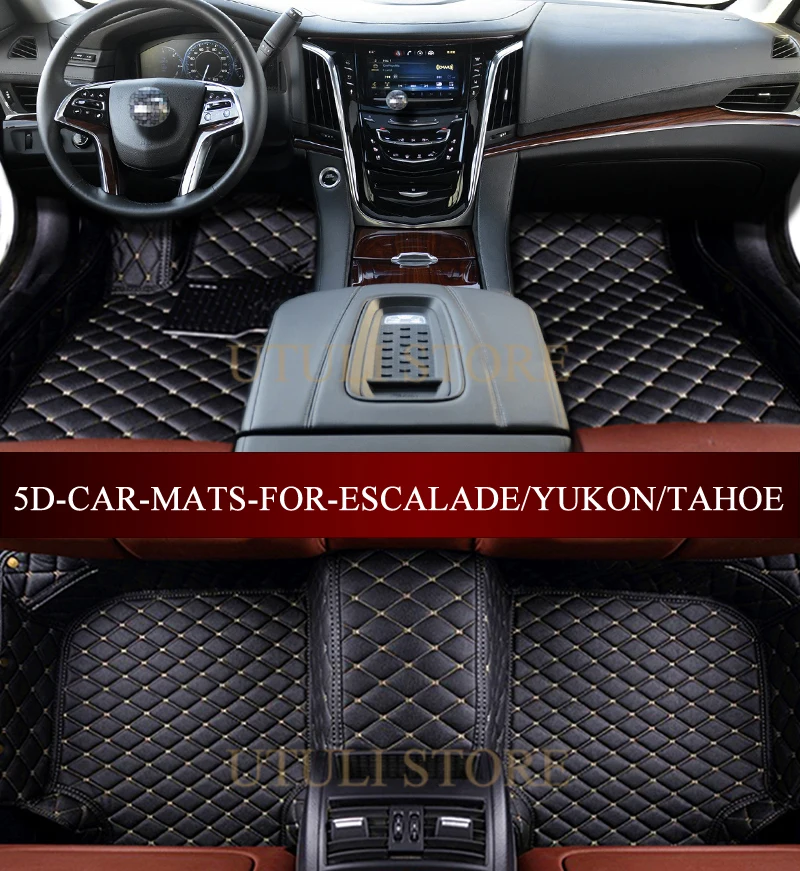 Кожаные автомобильные коврики для Cadillac ESCALADE_YUKON_Tahoe_z71_Suburban custom fit автомобильный Стайлинг любую погоду ковер напольный коврик