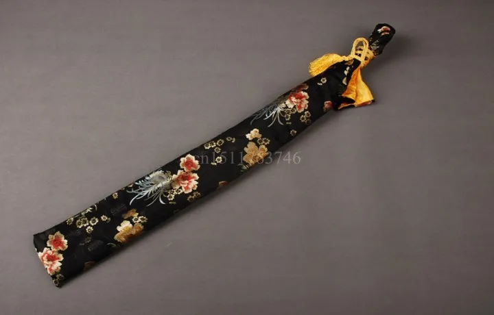 Красивая и изысканная шелковая сумка с цветочным узором для японского самурайского меча катана, подходящая под красивые и элегантные узоры QD11