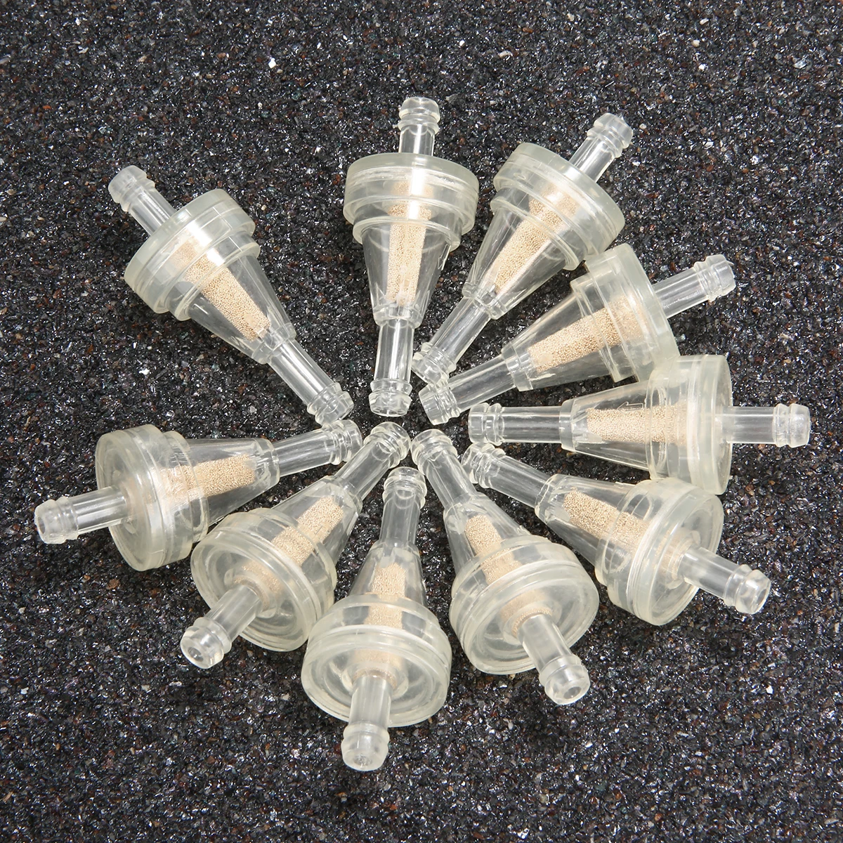 Universal 10pcs Motorcycle Inline Gas Fuel Filter 1/4