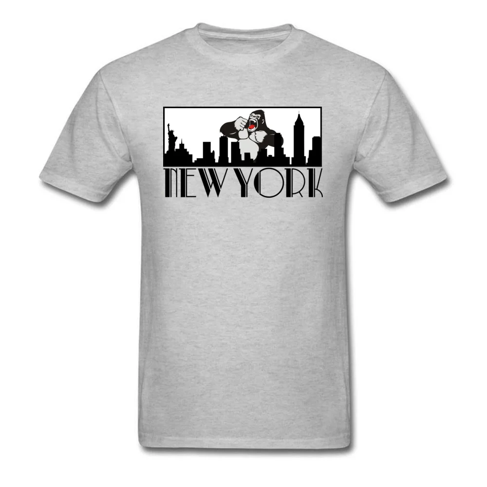 Brand Man T Shirt Greetings from New York Leisure Tops Tees Cotton Fabric Short Sleeve Group Tops Shirts O Neck Greetings from New York grey