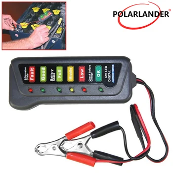 

LED Digital Battery Alternator Tester For Car Motorcycle Trucks 12V Car circuit detector car battery tester High Quality