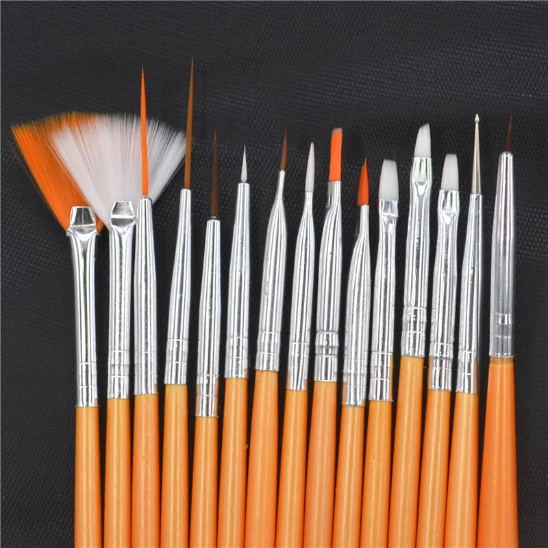 

YWK 15PCS Professional Acrylic Nail Painting Drawing Pen Designed UV Gel False Nails Decoration Tools #35