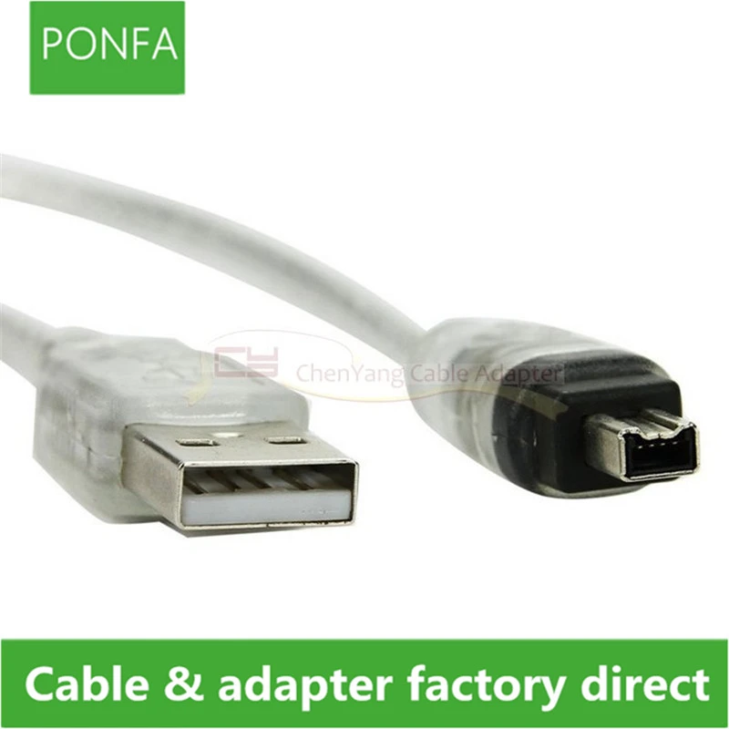 Usbオスfirewire Ieee 1394 4ピン男性ilinkアダプタコードのfirewire 1394ケーブル用ソニーdcr Trv75e Dvカメラケーブル100センチ Data Cables Aliexpress
