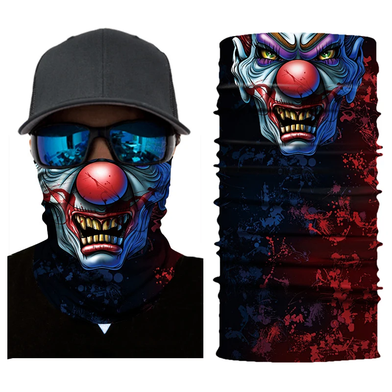 

Clown Mask Motorcycle Biker Face Shield Moto Balaclava Skull Face Masks Ghost Ski Cycling Bandanas Mascara Moto Motosiklet Mask