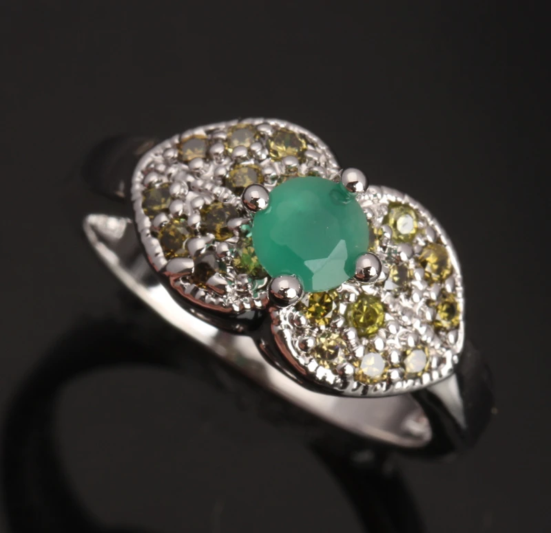 Aliexpress.com : Buy Gorgeous Bowknot Green Olive Peridot 925 Sterling Silver Jewelry Ring Size