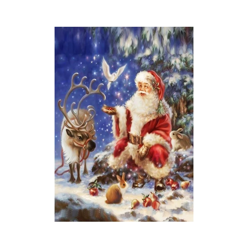 

Painting Stone Embroidery All Diamond Decoration Christmas Decor 3d Diamond Painting Embroidery Christmas Decorations for Home