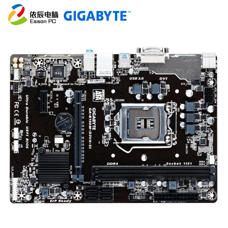 

GIGABYTE B150M-D3VX-SI LGA1151 DDR4 i3i5 32G USB3.0 SATA III