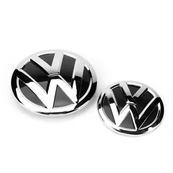 

150MM OEM Chrome Front Radiator Grille Emblem +112mm Rear Trunk Lid Auto Logo Badge Emblem for VW Volkswagen CC 35D 853 601 A-2