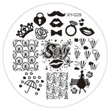New Year 1 piece Fashion DIY Polish Beauty Nail Art Image Stamp Stamping Plates 3D Nail Art Templates Stencils Manicure Tools