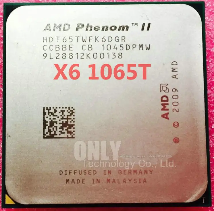 Процессор AMD Phenom X6 1065T X6-1065T 2,9 ГГц шестиядерный процессор HDT65TWFK6DGR 95 Вт Разъем AM3 938pin