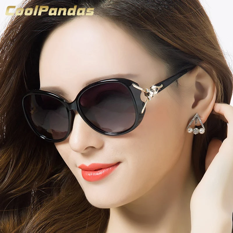 

2019 New Fashion Oversized Fox Frame Polarized Sunglasses Women Brand Designer Driving Sun Glasses UV400 Lady Gift Oculos de sol