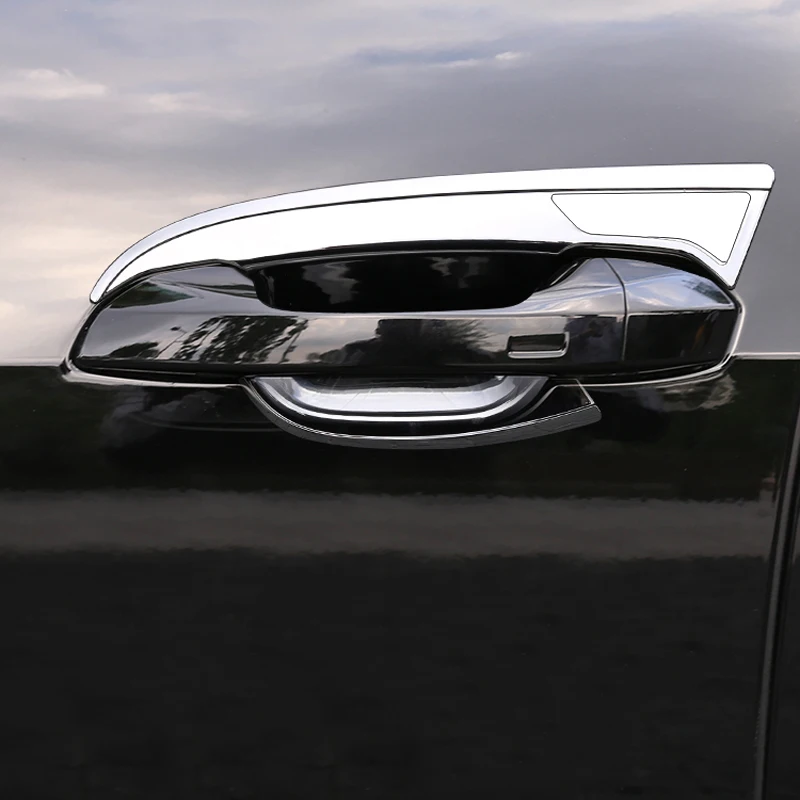 

For Audi A6 C8 2019 ABS External Outside Door Handle Covers Trim 4pcs car styling accessories