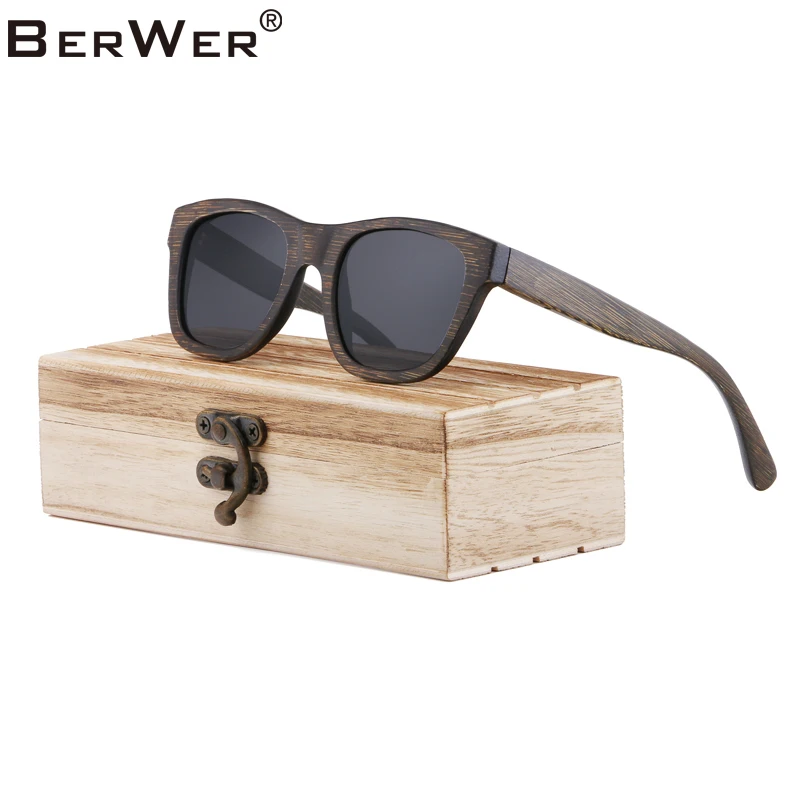 

BerWer Polarized Women Handmade Original bamboo Sunglasses for Friends as Gifts Dropshipping