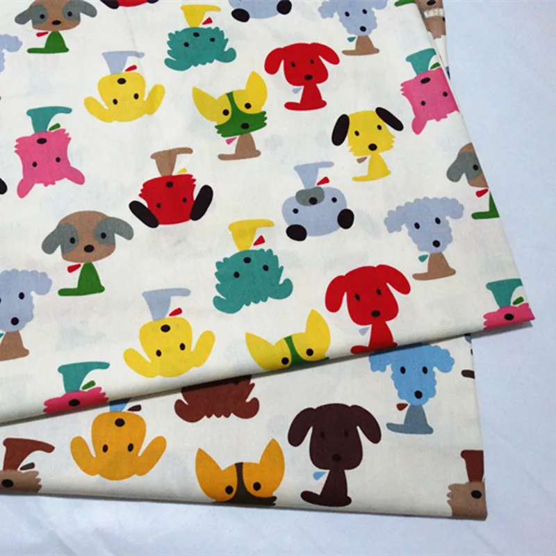 Полметра собака с принтом хлопок ткань для малышей ткань для постельного белья лоскутное одеяло швейная ткань материал A467