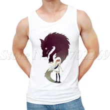 Новые летние мужские Индивидуальные Модные безрукавки Werewolf дизайн мультфильм печатных мужской повседневный жилет