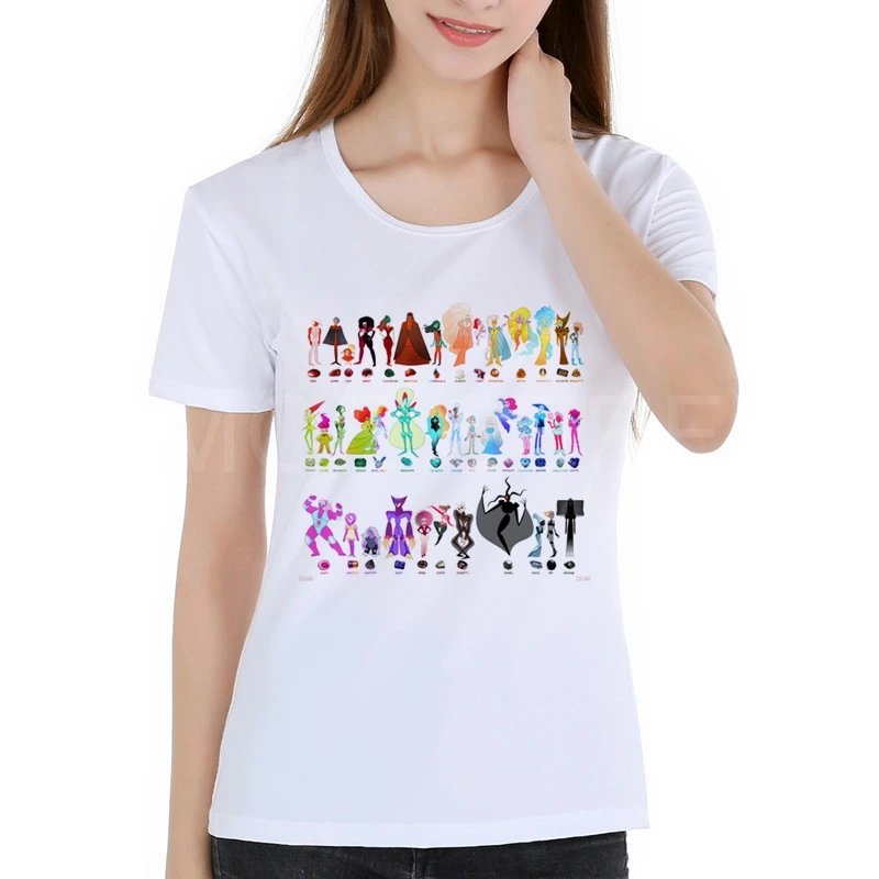 

Women Steven Universe Printing Cartoon T-Shirts Homme Summer Steven Universe T shirt Lady Tops Tee Girl Shirt M9-4#