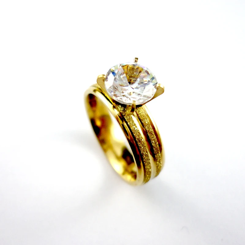 Кольцо женское из нержавеющей стали с фианитом 10 шт.|stainless steel ring|wedding ringssteel ring |
