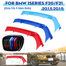 3 шт. для BMW 1-Series F20/F21 9 бар передняя решетка автомобиля отделка спортивные полоски крышка наклейки аксессуары