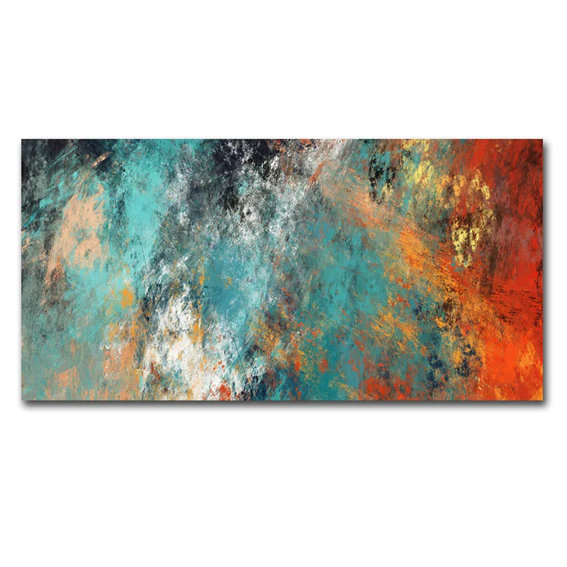 Large Size Wall Pictures For Living Room Home Decor: Abstract Clouds Colorful Canvas Painting Art, No Frame image 5