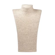 2 шт. стереоскопического бюсты витрины для ожерелий держатели дисплеи ювелирных изделий ПУ манекен охватываемый ротанговая подставка держатель 35x23x14 см