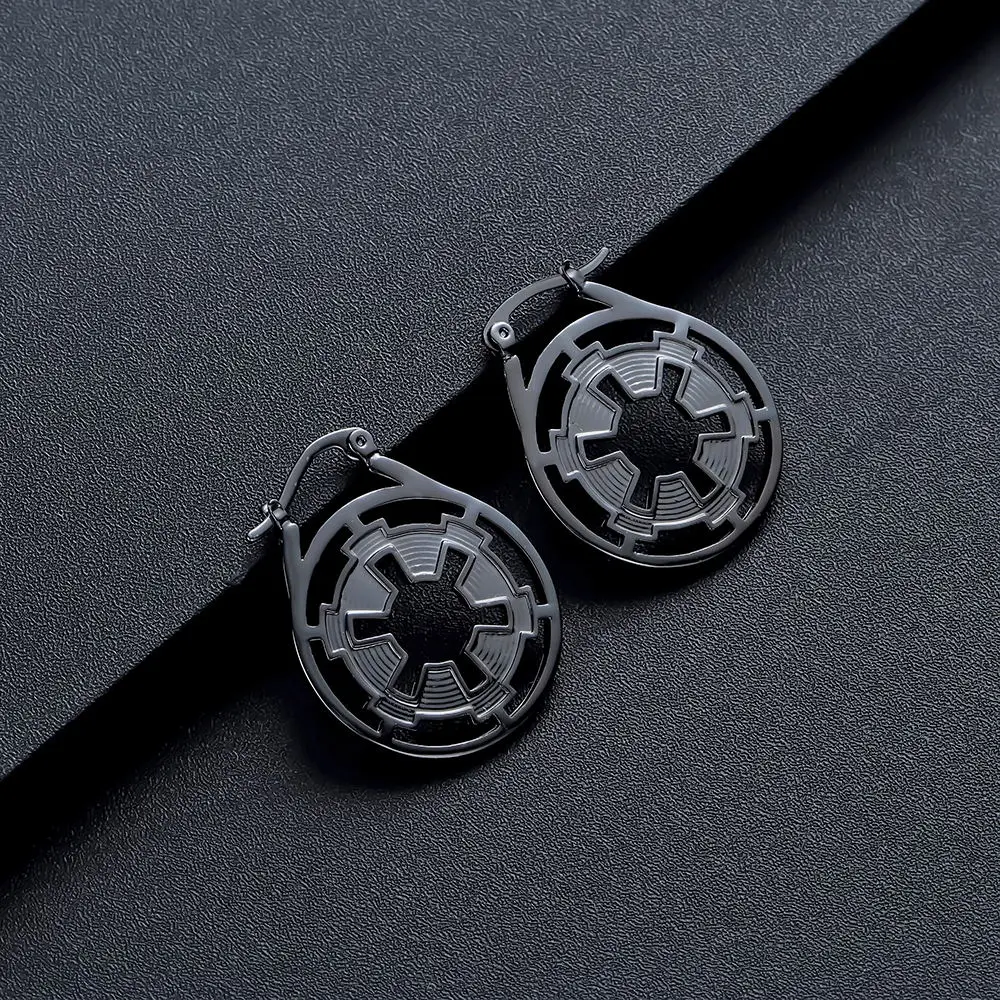 

Best Star Wars Earrings Black Gun Round Fashion Jewelry Boucle D'oreille Femme Cute Gifts Trendy Geometric Drop Earrings Women