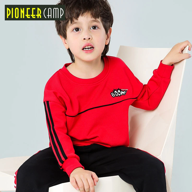 

Pioneer kids new thick t-shirts boys clothes patchwork children hoodies sweatshirt for boys long sleeve warm tshirt BWY810011