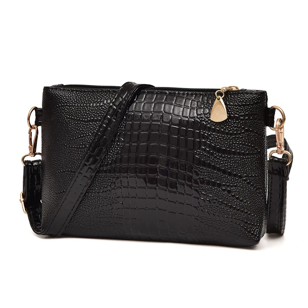 

Women Handbag Luxury Crocodile Leather Messenger Bag Fashion Designer Ladies Crossbody Bags Clutch Female Bolsas #T20