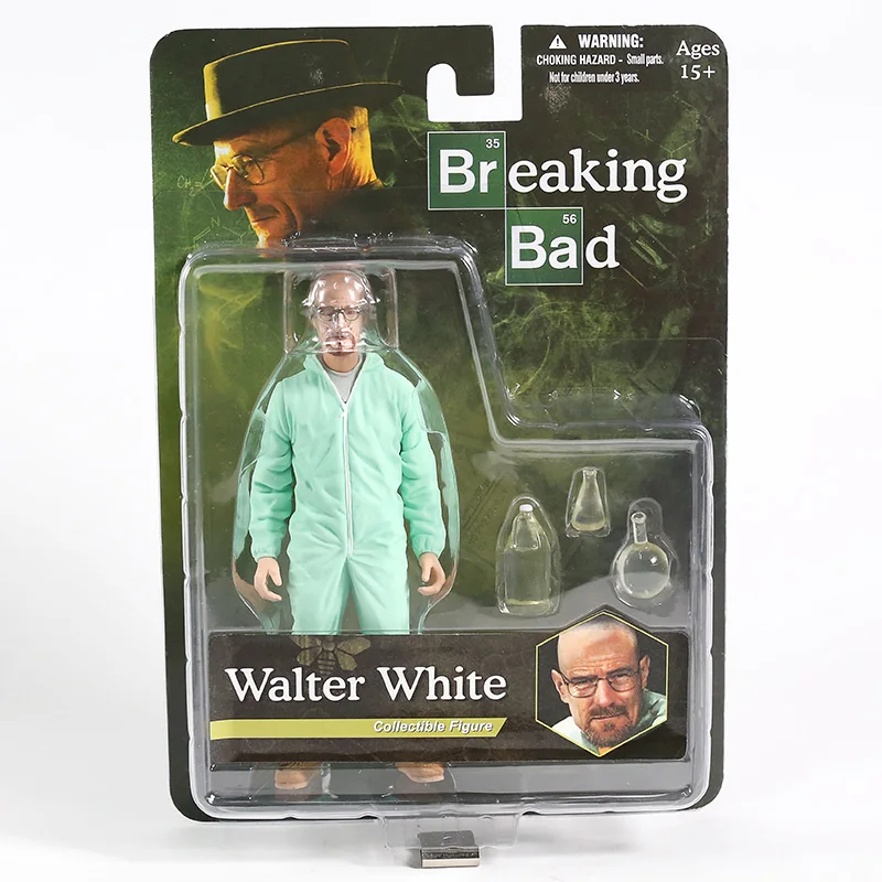 

MEZCO Breaking Bad Heisenberg Walter White In Green Hazmat Suit PVC Figure Collectible Model Toy