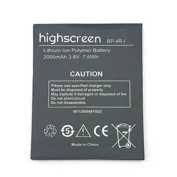 

New BP-4R-I 2000mah battery For Highscreen Omega Prime S mobile phone Batterie + Tracking code