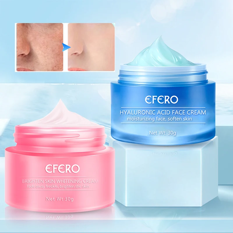 Anti Aging Whitening Snail Cream+Shrink Pores Hyaluronic Acid Face Cream Anti Aging+ Freckle Cream Remove Melasma Dark Spots