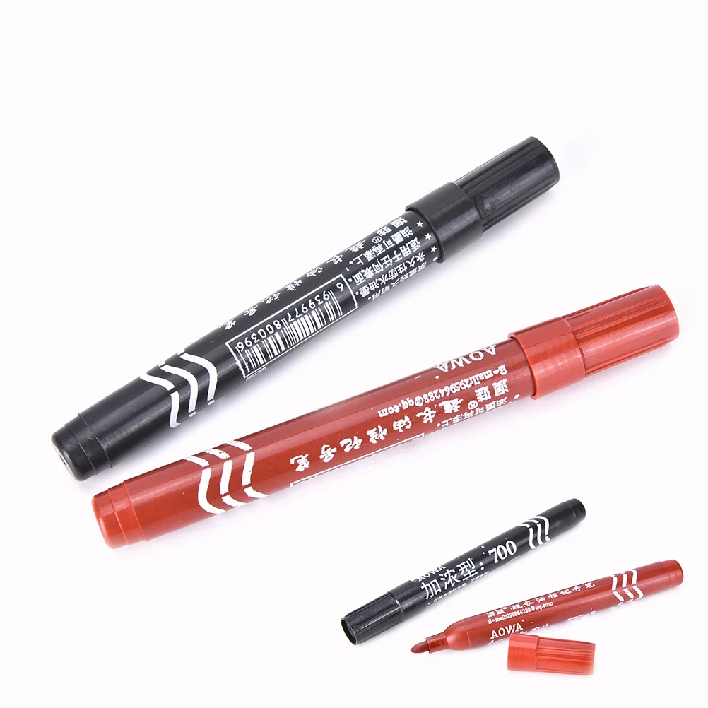1 шт., маркерные ручки, хорошие водонепроницаемые чернила, тонкий наконечник, портативный тонкий цветной маркер, 2 цвета