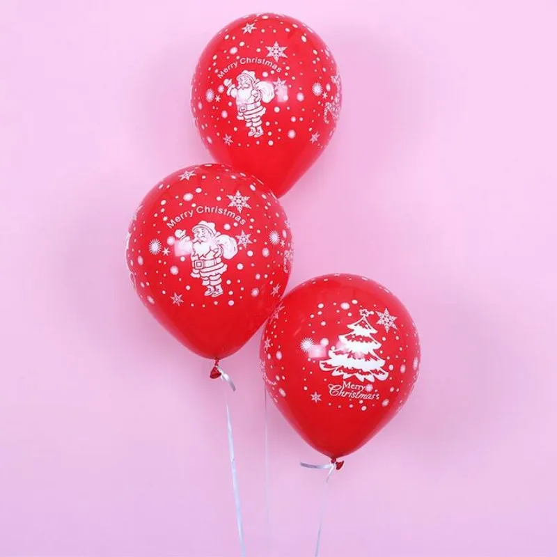 Темно-зеленый воздушный шар 50 шт./lot12 дюймов 2,8 г сферические латексные красные рождественские воздушные шары с новогодним украшением воздушные шарики, детские игрушки - Цвет: Красный