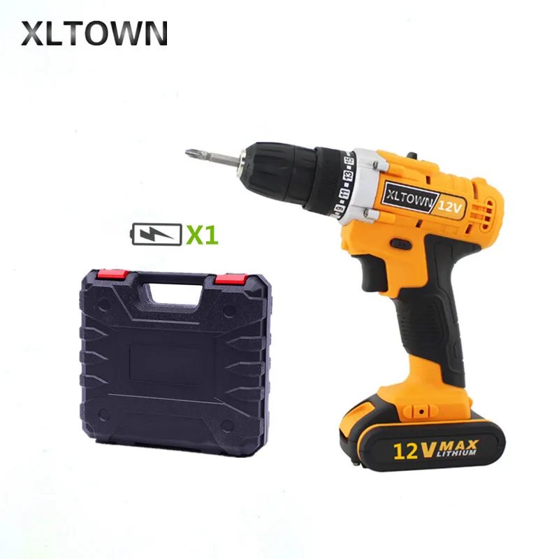 

XTOWN12v Cordless Mini Electric Drill With a box Rechargeable Lithium Battery Multifunction Electric Screwdriver Power Tools