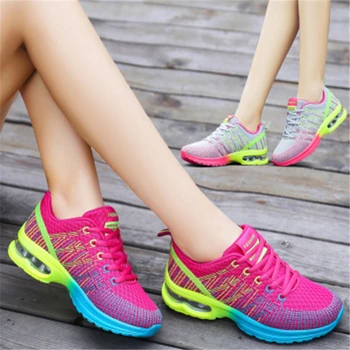 

Women Sports Shoes Breathable Mesh Sneakers Woman Air Cushion Sports Running Shoes Flat Shoes Jogging Walking Zapatillas Mujer