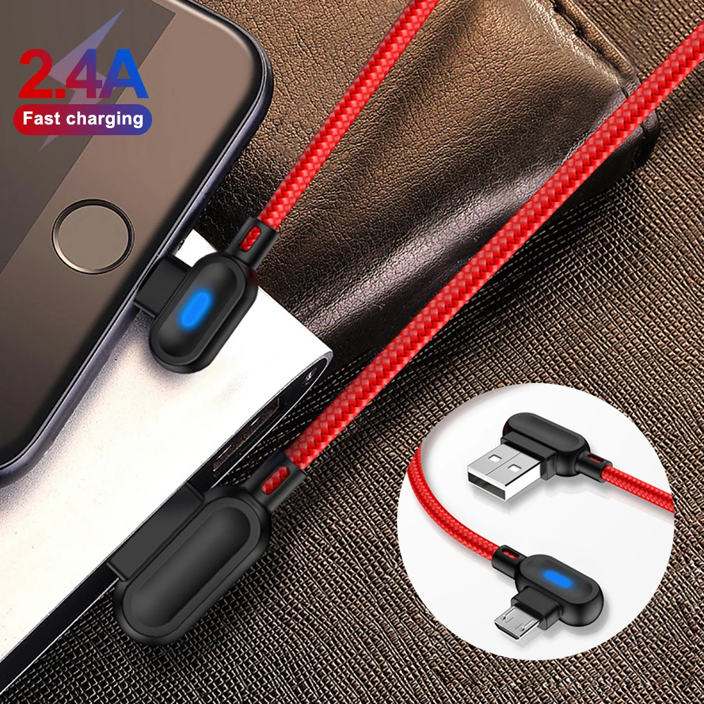 Jetjoy Micro USB кабель для зарядки под прямым углом 90 градусов быстрой и синхронизации