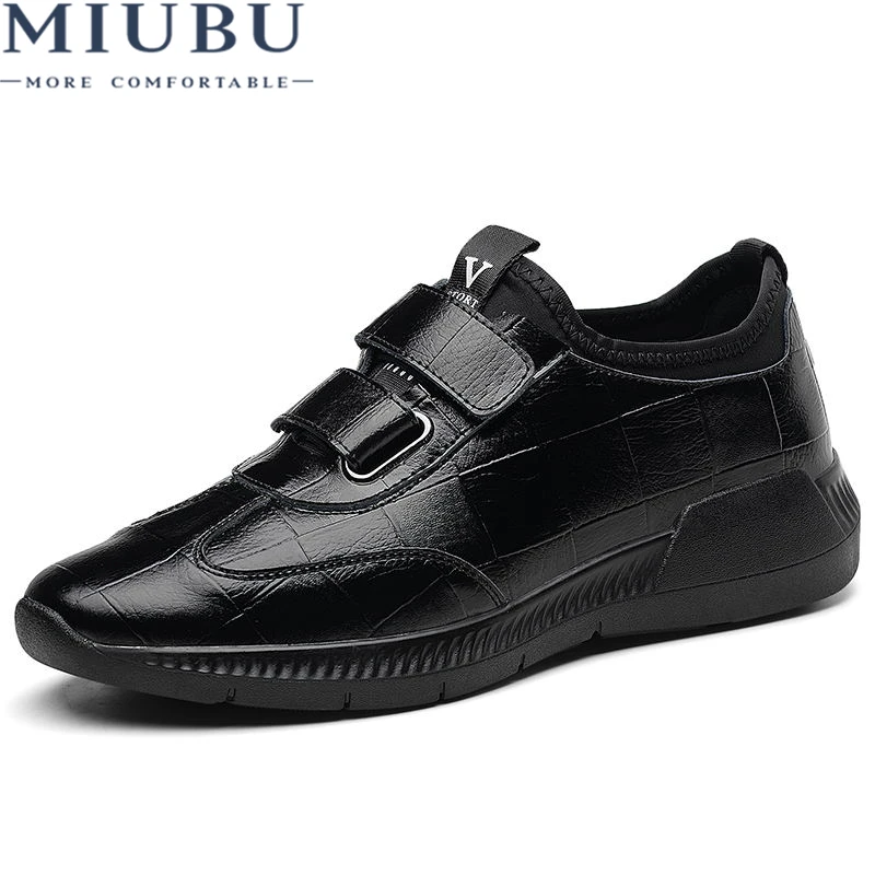 

MIUBU High Quality Men Shoes Casual Sneakers Genuine Leather Men Shoes Fashion Footwear Male Cool Shoes