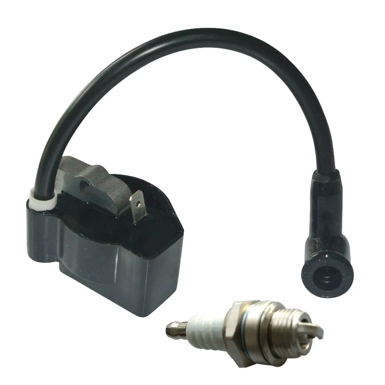 

Spark plug Ignition Coil For STIHL FS38 FS45 FS46 FS55 KM55 Brushcutter Trimmer
