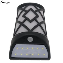 Solar Lights Outdoor Flickering Flames Wall Lights Waterproof Solar Powered Landscape Lighting Wall Mounted Night Lights