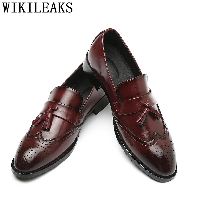 

brogue shoes men dress mens office shoes leather loafers men classic shoes zapatos de hombre de vestir formal coiffeur ayakkabi