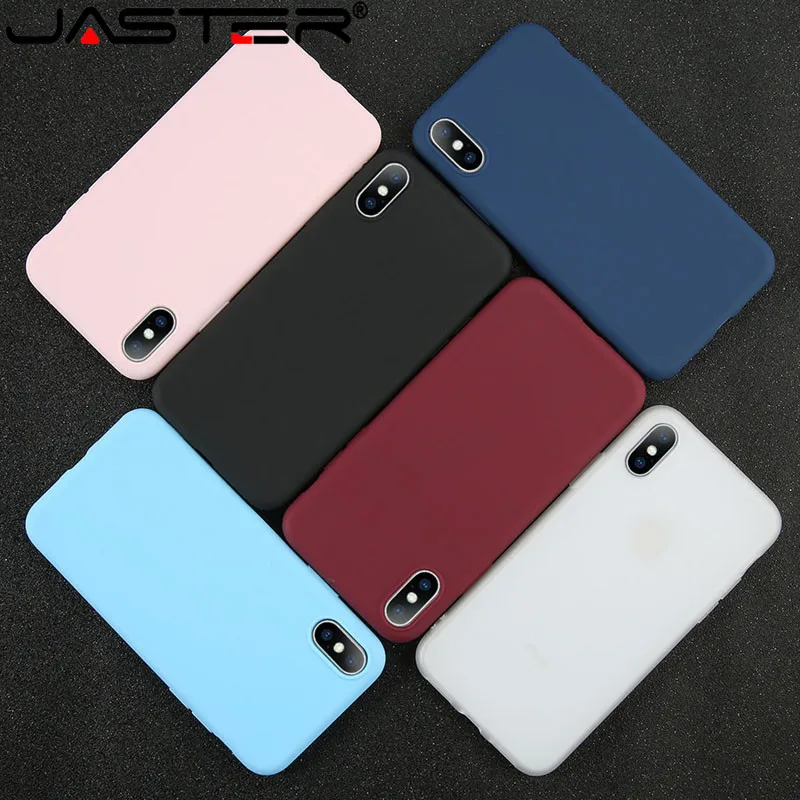 

JASTER Simple Solid Color Ultrathin Soft TPU Case Candy Color Back Cover For iPhone 7 6s 8 X Plus SE XR XS Max 11pro 11pro max