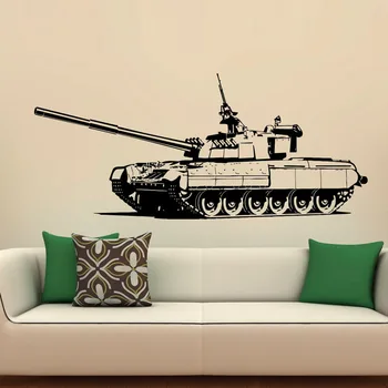 

ZOOYOO Creative Heavy Army Tank Wall Sticker Home Decor Living Room Bedroom Decoration Kids Room Wall Decals