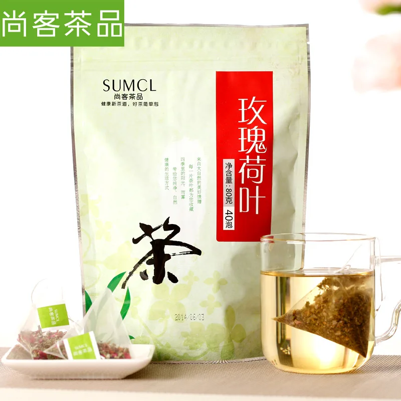 

Tea herbal tea rose lotus leaf tea rose tea bags 40 bags