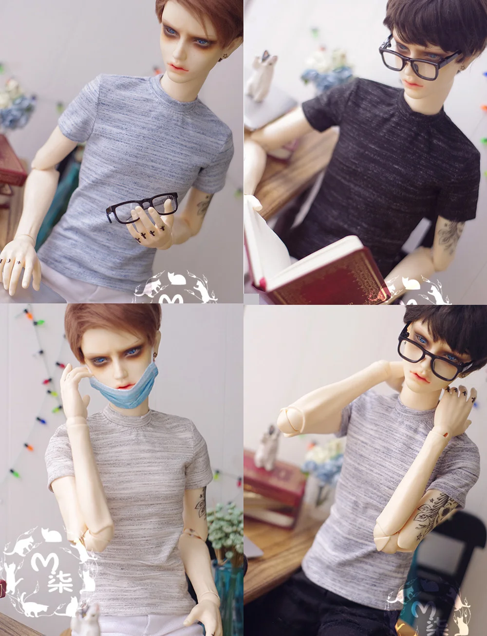 Кукла Miucat-BJD одежда SD13 SD17 1/3 4 цвета футболка | Игрушки и хобби