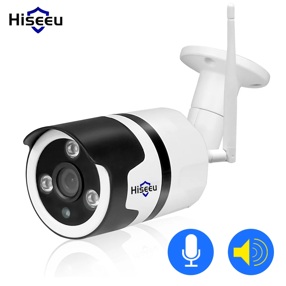 Hiseeu 1080P ip-камера Водонепроницаемая наружная МП беспроводная домашняя камера безопасности двухсторонняя аудио электронная почта оповещение Удаленный просмотр ip-камера