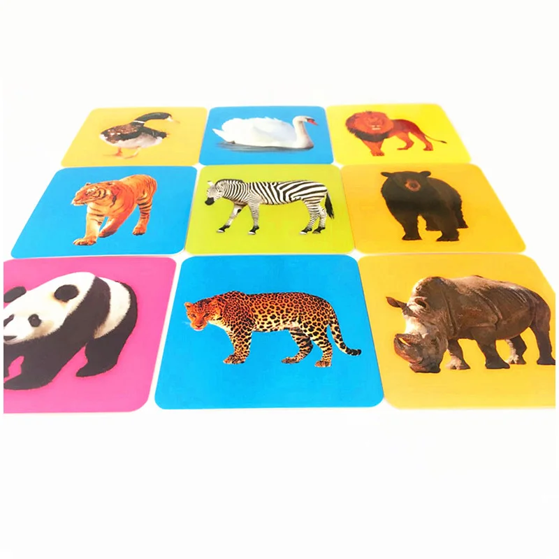 

48Pcs/Set Montessori Learning English Baby Card Books Animal Fruit Alphabet Cognitive Cards Educational Toys For Children